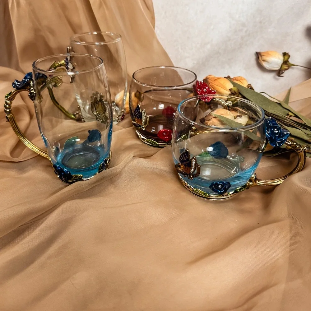 Multi Color‎ Jeweled and Enameled ARC of France Mugs